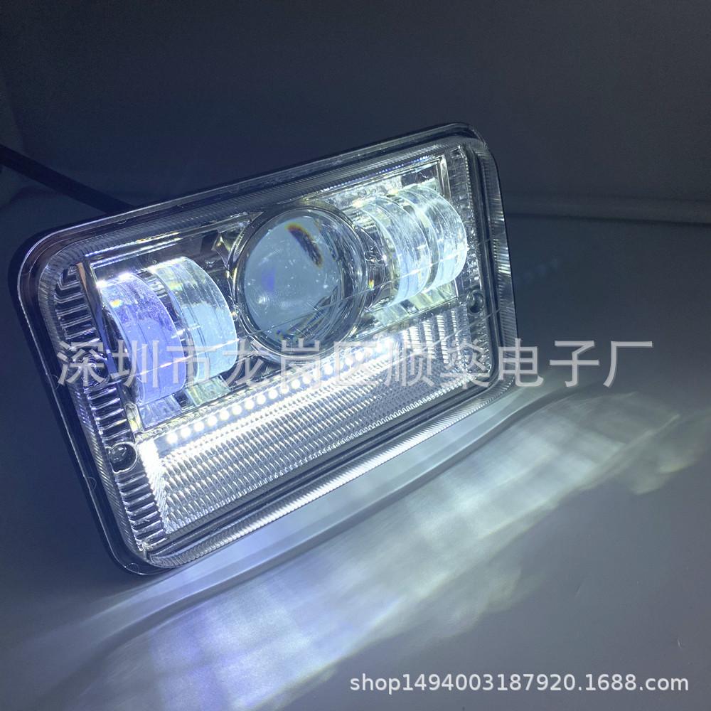 Thuận lợi nhất xe tải Đèn pha LED ô tô 4 * 6 inch LED chiếu xa và gần đèn pha xe máy trường nhìn lớn đèn chiếu sáng làm việc