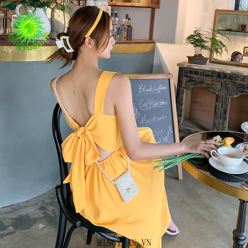 Đầm Dây Thời Trang Đi Biển Xinh Xắn Cho Nữ