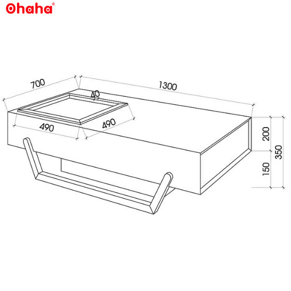 Bàn trà sofa OHAHA kiểu dáng độc đáo - BT009
