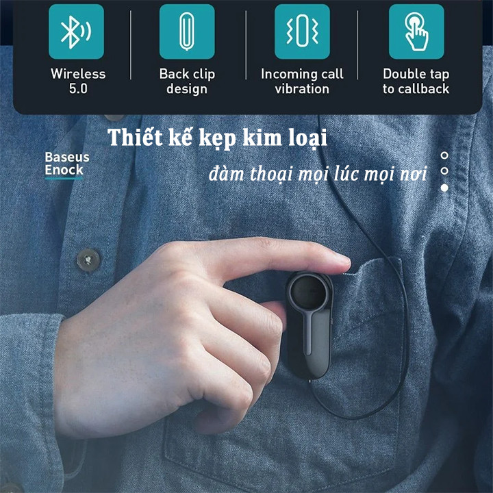 Tai nghe bluetooth Baseus Encok A06 - Dòng doanh nhân 1 tai (hàng nhập khẩu)