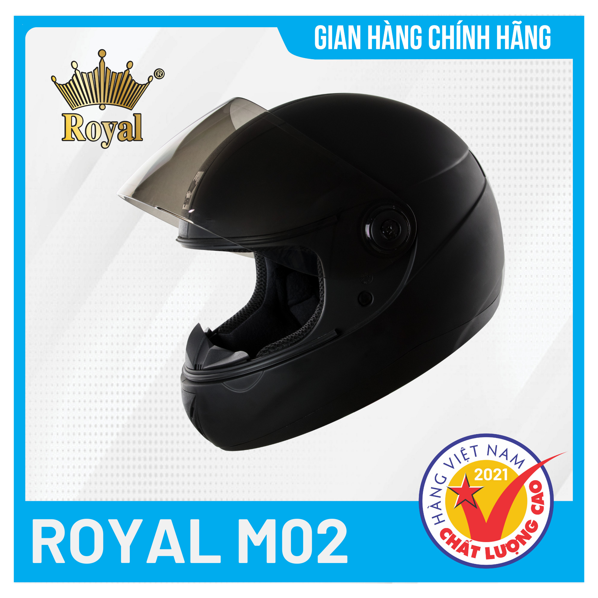 Nón bảo hiểm Fullface cao cấp Royal M02 Thời Trang, Đẳng Cấp