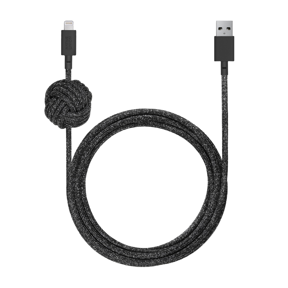 Dây Cáp Sạc Native Union NIGHT CABLE TYPE A-C ZEBRA (3m) - Hàng Chính Hãng