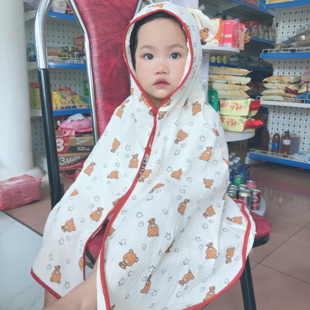 Áo Choàng Chống Nắng kèm kính Cho Bé 10-18kg