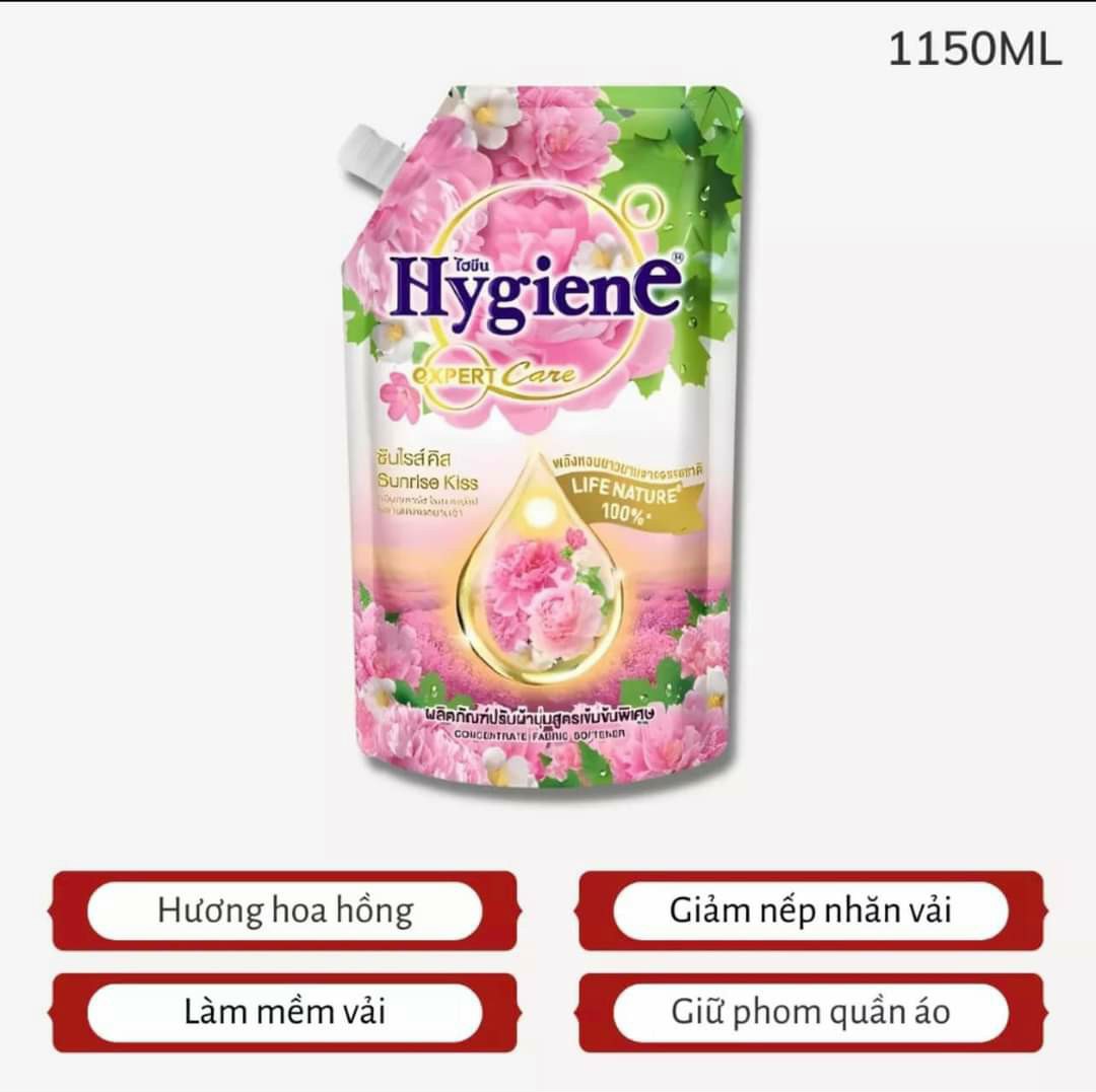 [Hồng or Cam] Nước Xả Vải Đậm Đặc Thái Lan HYGIENE Túi 1150ML