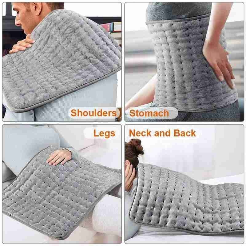 Đệm Sưởi Ấm Giảm Đau Vật Lý Trị Liệu Electric Heating Pad Warmer 6 Heat Settings Back Pain Cramps Relief Home