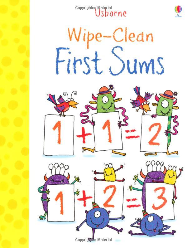 Sách tẩy xóa tiếng Anh - Usborne First Sums