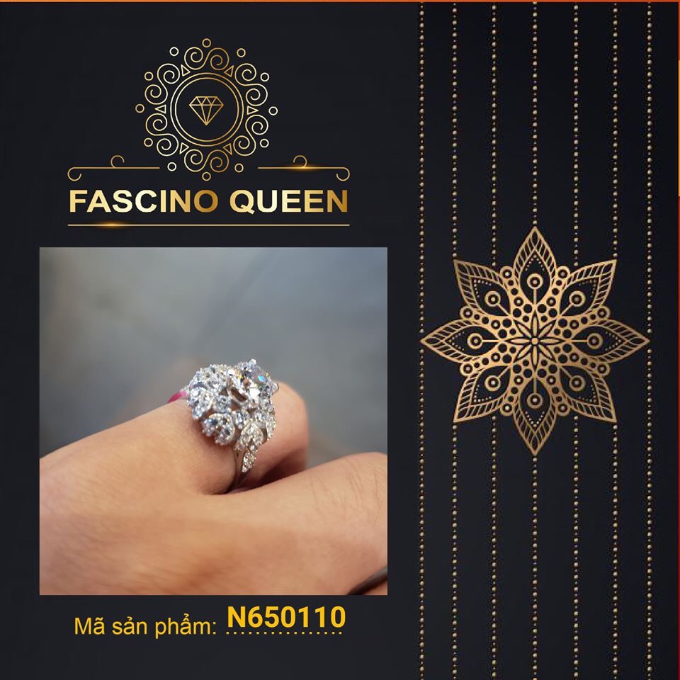 FASCINO GEMS Kim  Cương Nhân Tạo LUCKY STAR -  Sao May Mắn - Dạng Tròn Màu Trắng Mệnh Kim