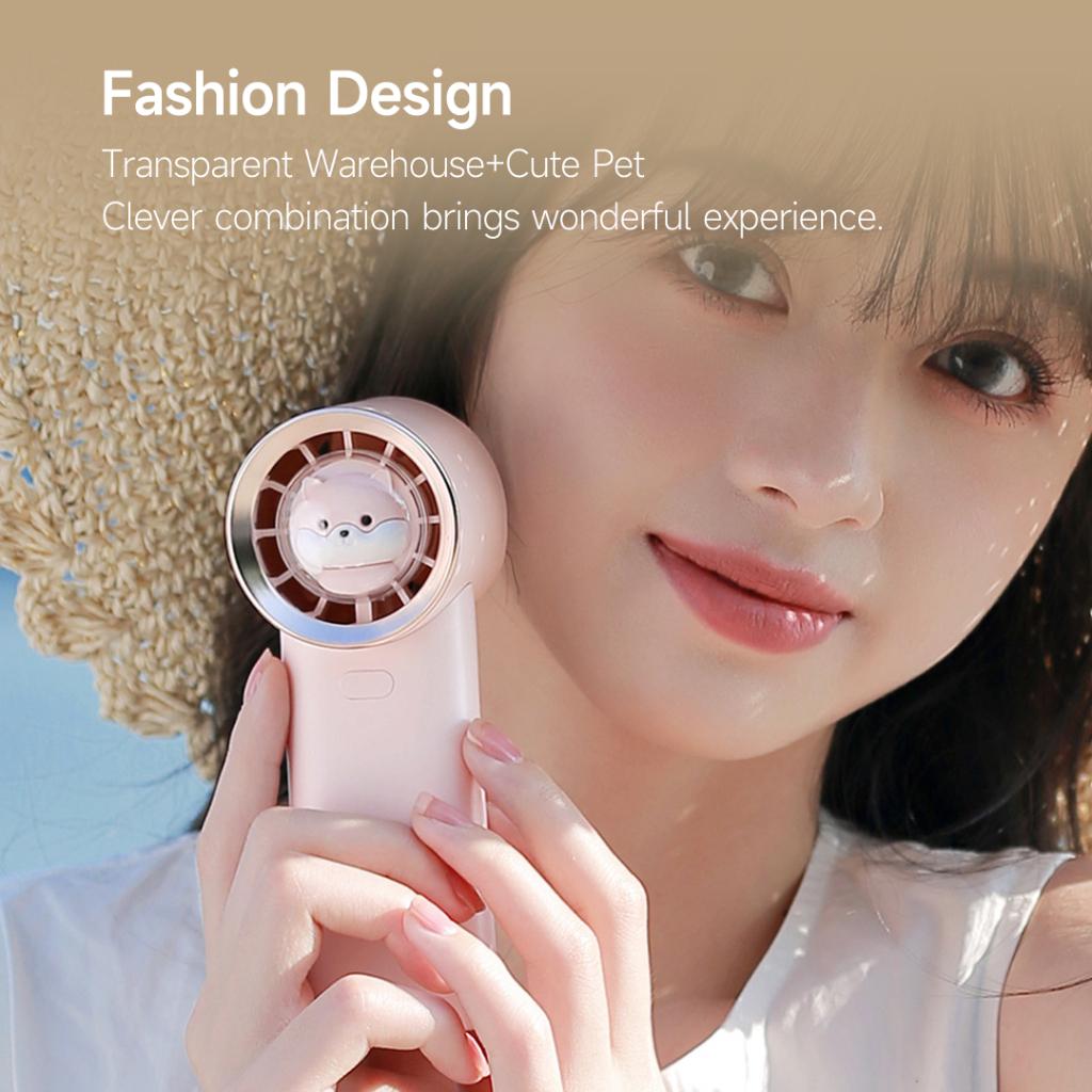 Xiaomi Youpin 3Life Quạt Mini Cầm Tay Chạy Pin Thiết Kế Đáng Yêu Mạnh Mẽ Dùng Khi Đi Du Lịch Ngoài Trời Hàng nhập khẩu