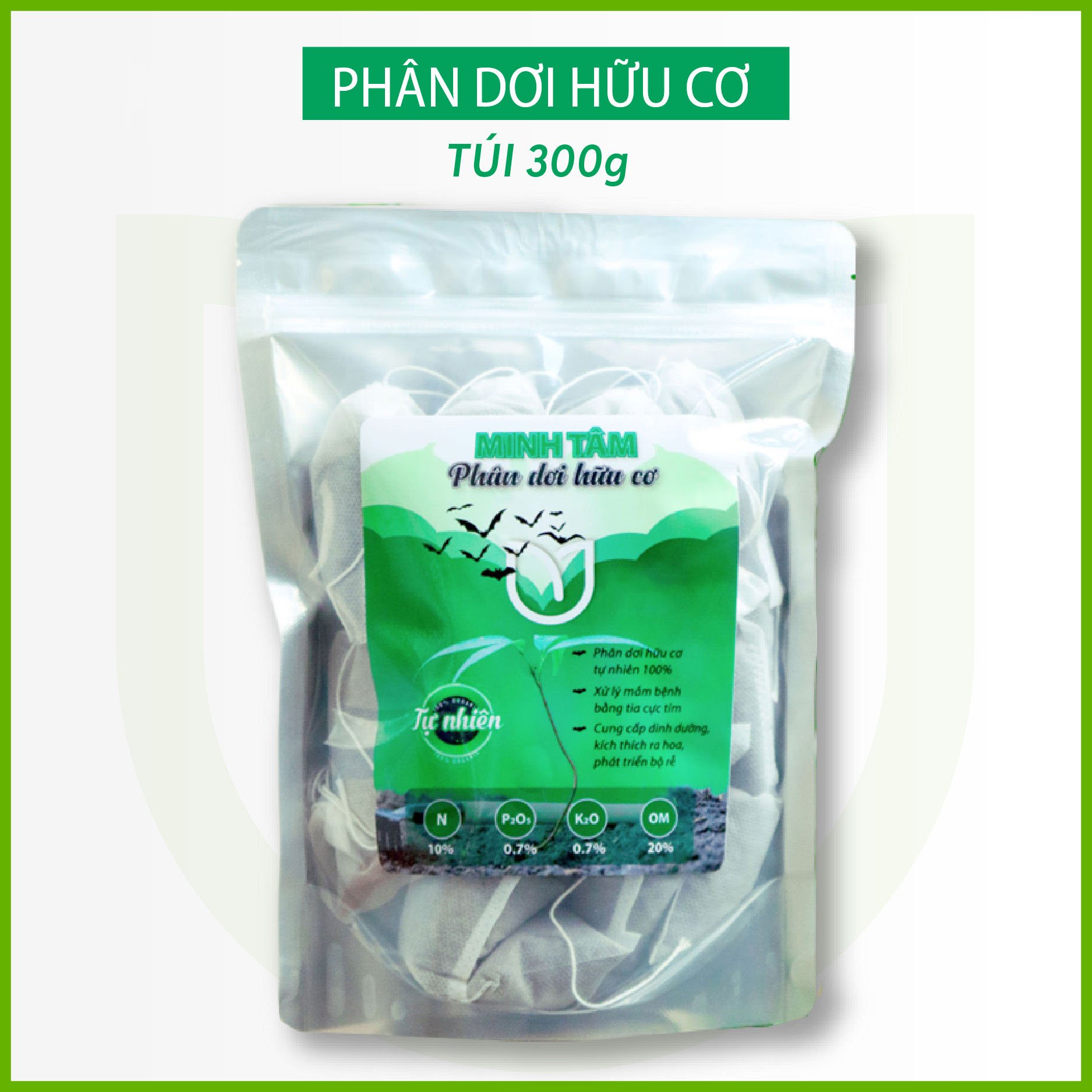 Phân dơi hữu cơ túi lọc đã qua xử lý - Thích hợp cho hoa lan, hoa hồng