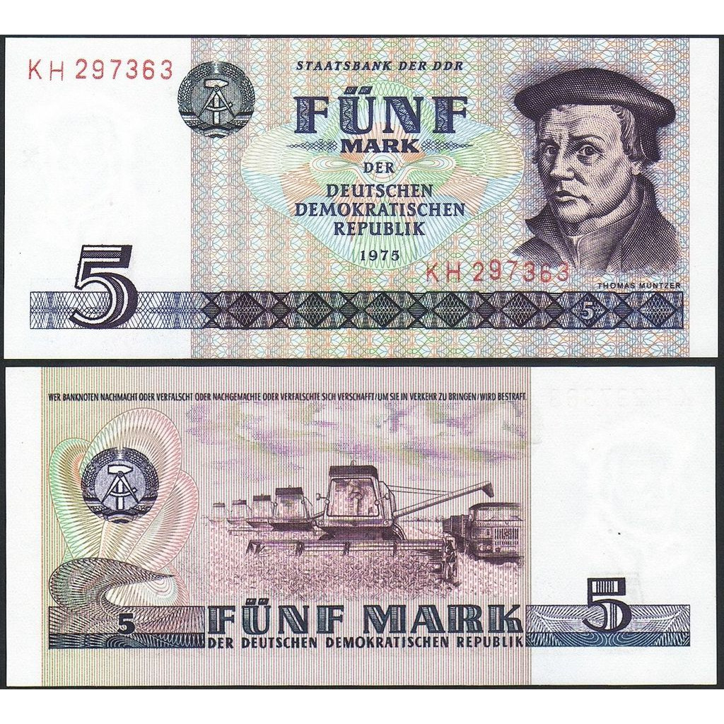 Tiền Đông Đức 5 mark sưu tầm, quốc gia đã từng tồn tại cho tới thập niên 90