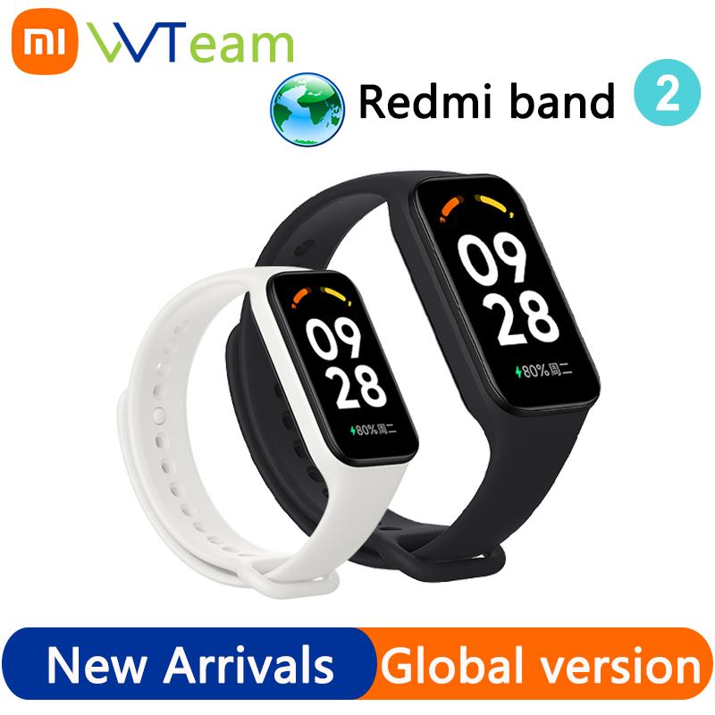 Phiên bản toàn cầu Vòng đeo tay thông minh Xiaomi Redmi Band 2 Màn hình lớn 1.47'' Oxy trong máu Nhịp tim Sức khỏe phụ nữ Bluetooth 5.1 Màu sắc: Cáp GL White n