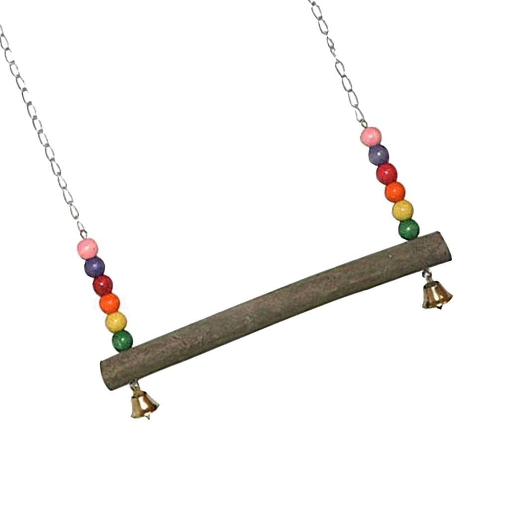 Big Chicken Ladder Swing Hanging Wood Perches Parrot Chew Exercise Toy