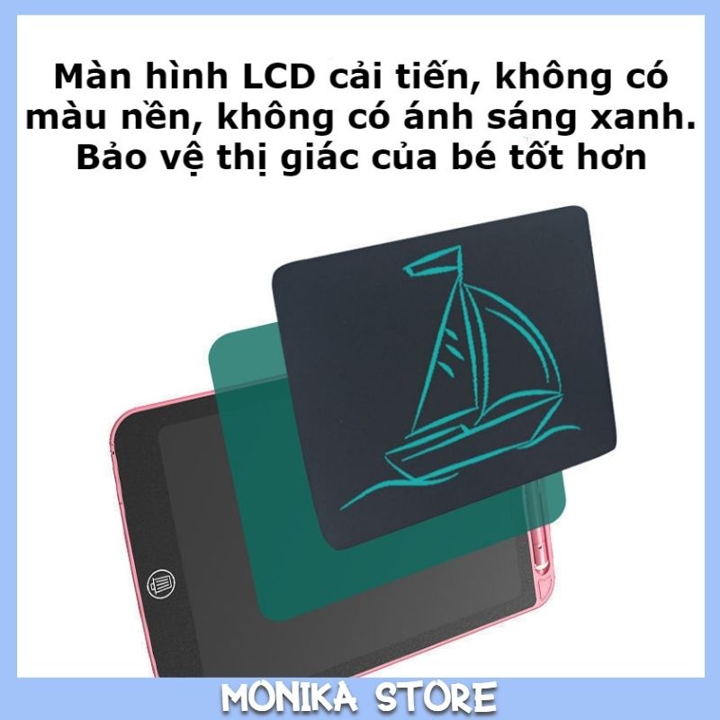 Bảng vẽ thông minh tự xóa màn hình LCD đơn sắc cho bé vừa học vừa chơi