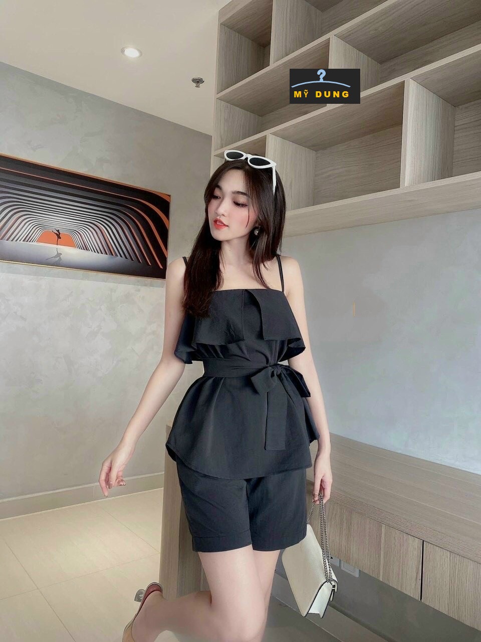 SET ÁO 2S BÈO+ QUẦN SHORT+BELT- ĐƠN GIÃN GỢI CẢM