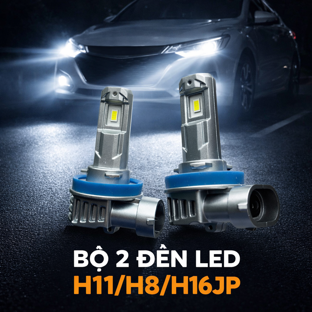 Đèn Pha Gầm LED M6X H11/H8/H16JP – Bộ 2 Bóng Cho Ô Tô, Sáng Mạnh, Hàng Xịn