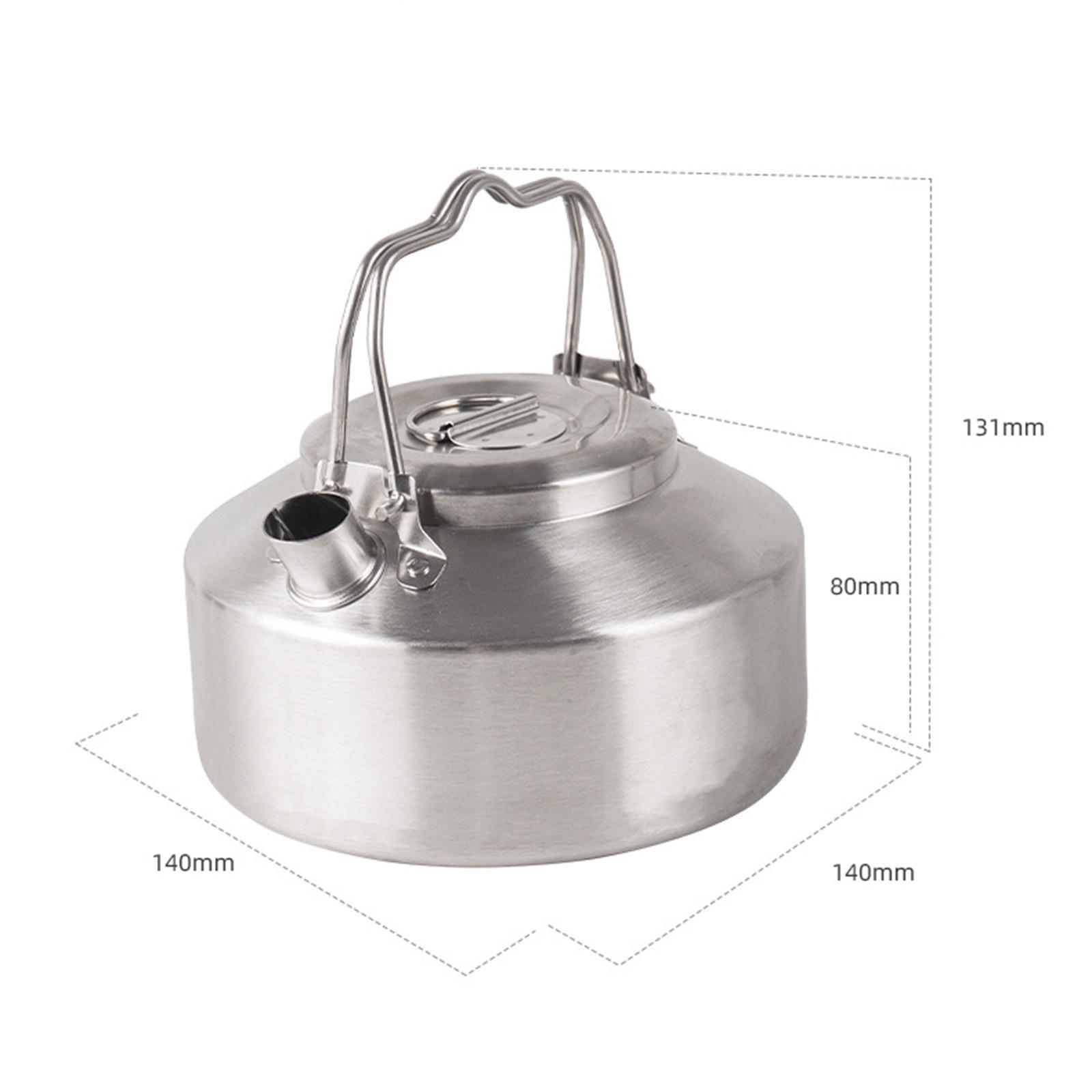 Camping Water Kettle Tea Kettle Small Double Handle for Boiling Water Portable Camp Tea Coffee Pot Water Boiler for Fishing Kitchen Barbecue