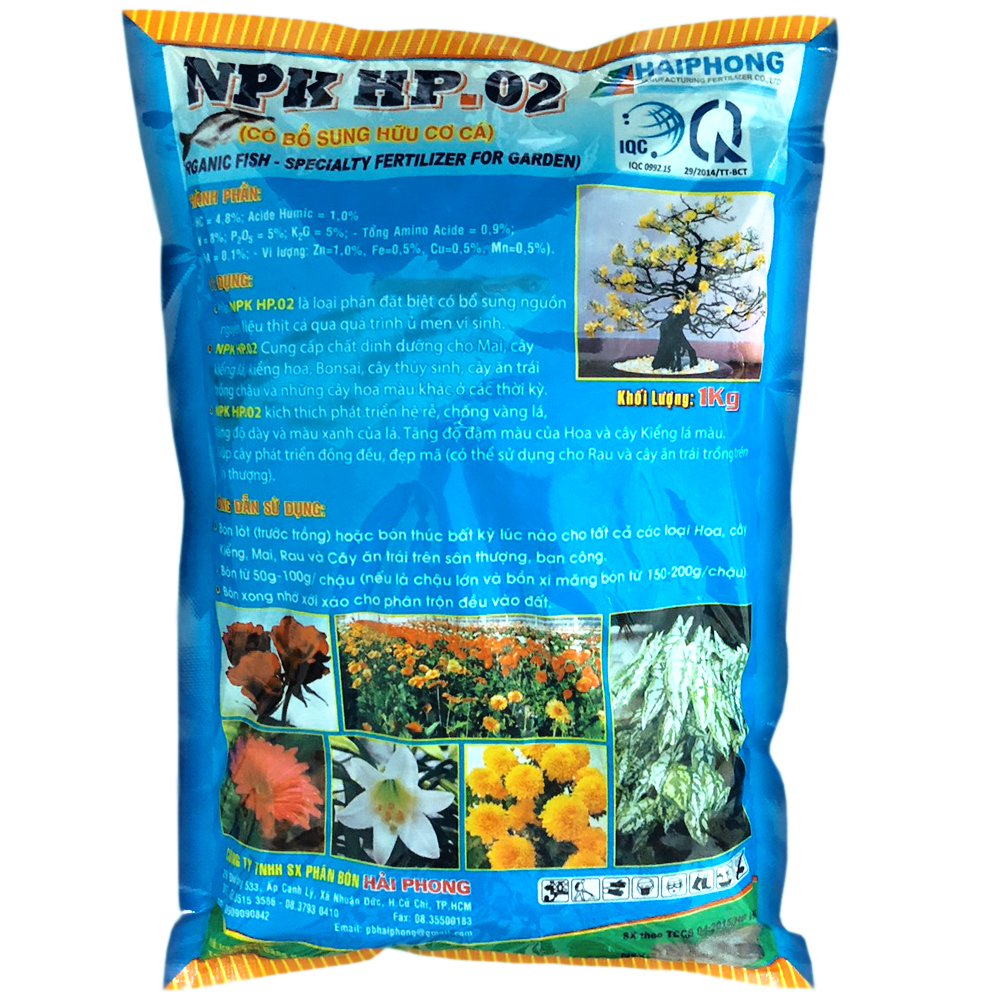 Hữu cơ đạm cá NPK HP 02 - Gói 1kg