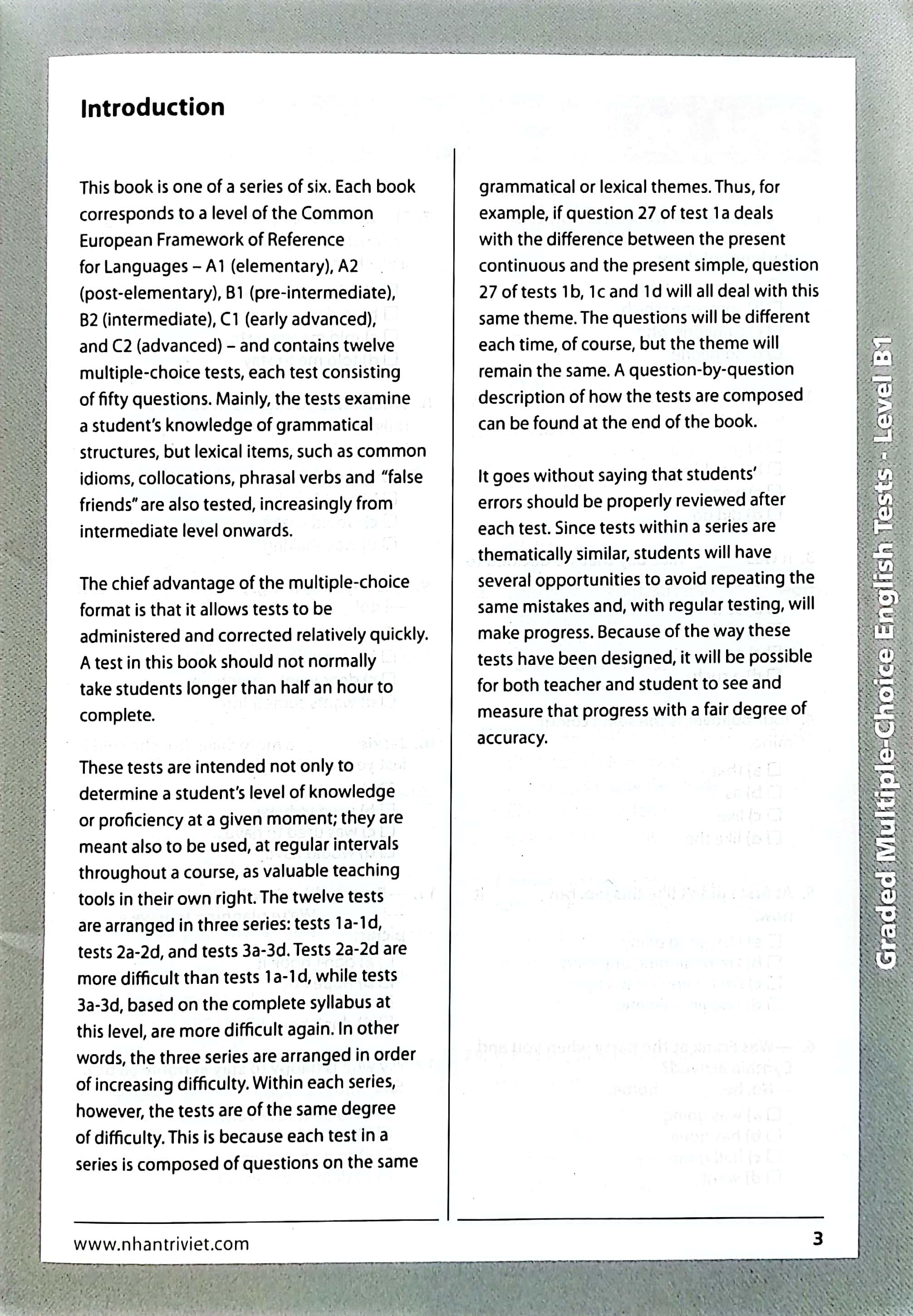 Sách Graded Multiple - Choice English Test Level B1( Không CD)