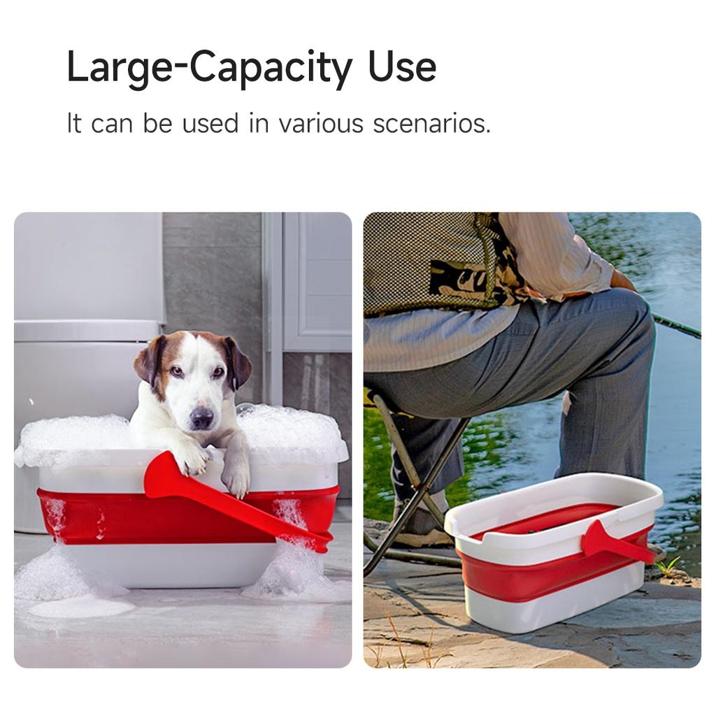 Xô lau chùi xe hơi nhà cửa Xiaomi Youpin Yijie 12L gấp gọn được tiện lợi