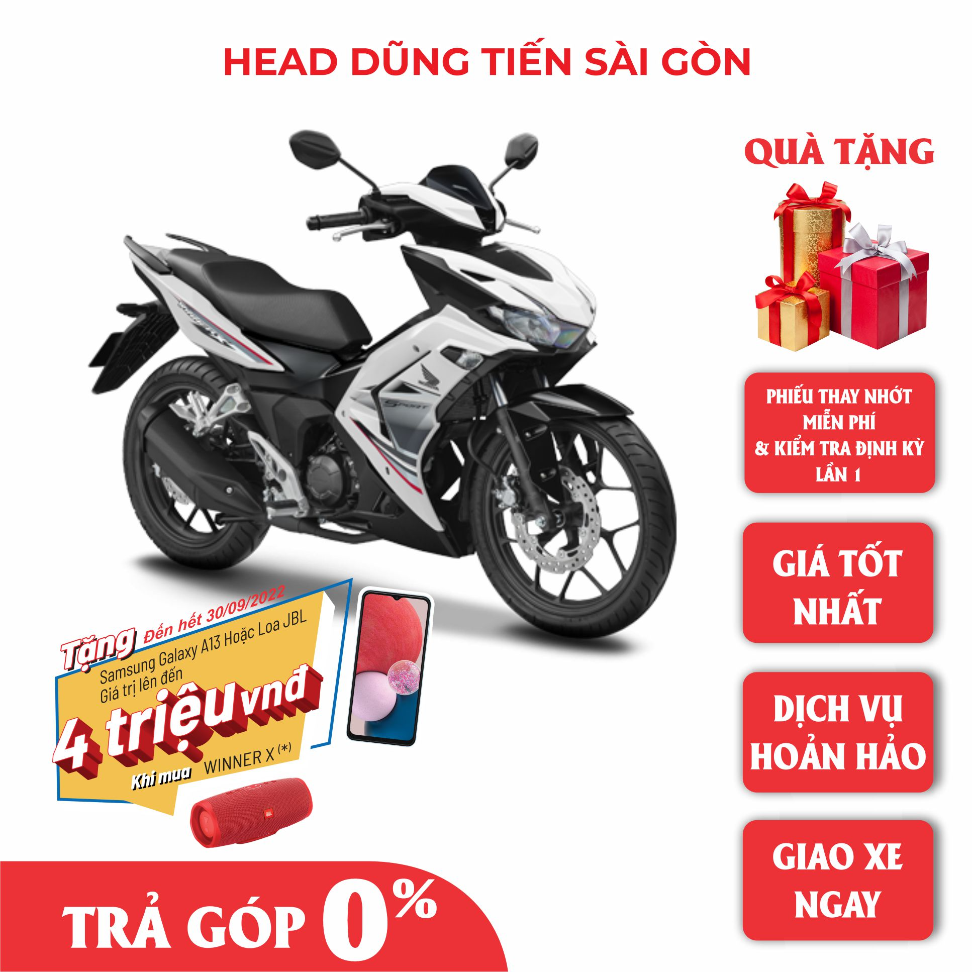 Xe Máy Honda Winner X Tiêu Chuẩn 2022 - Trắng Đen