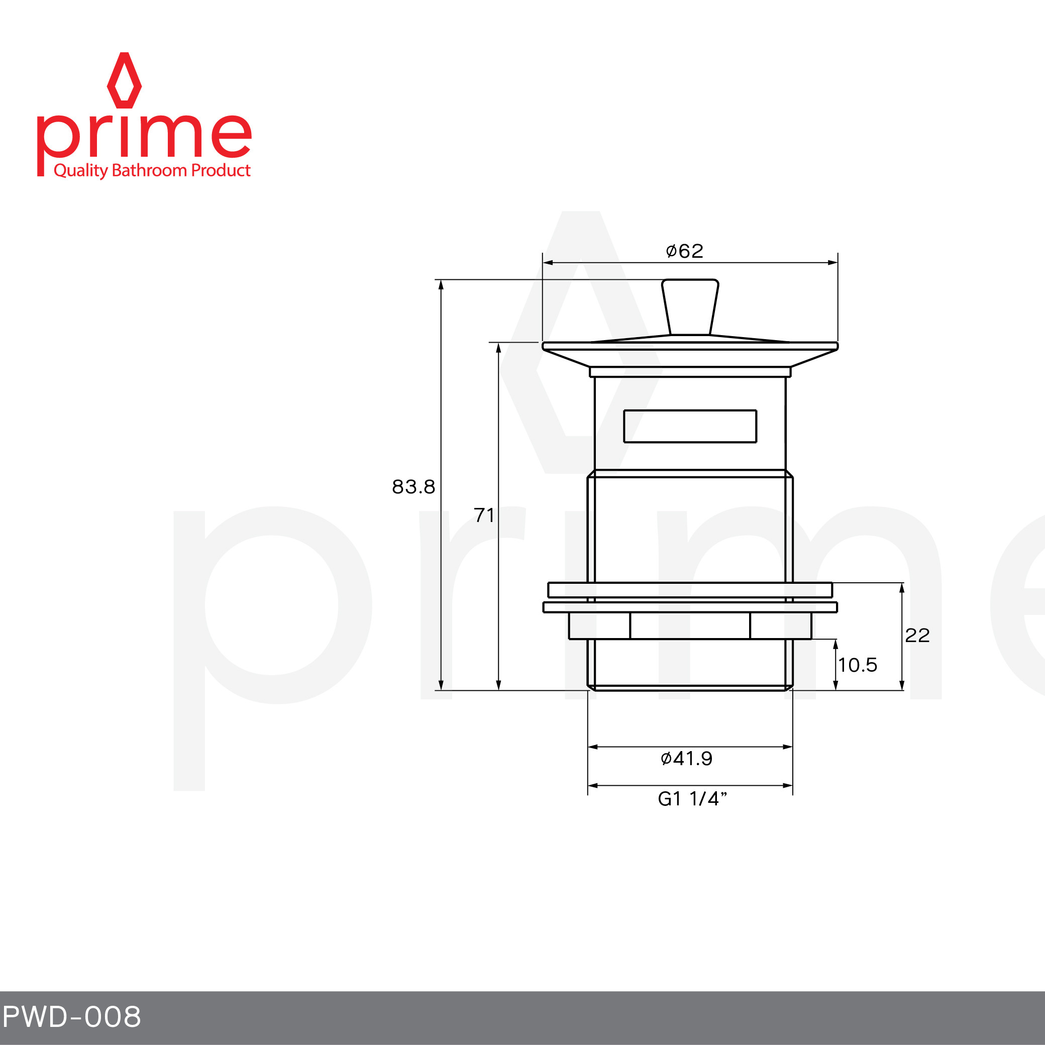 PWD-008 Nút Thoát Chậu Rửa Prime