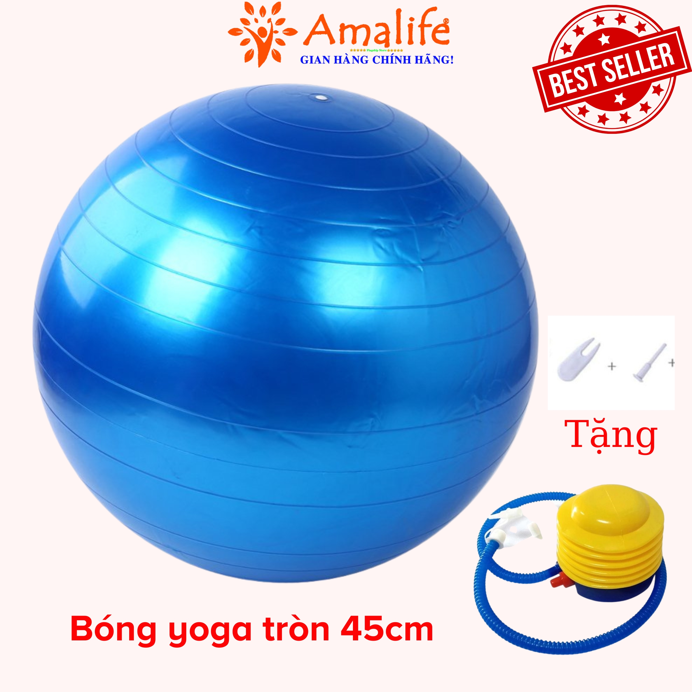 [HÀNG NHẬP KHẨU] Bóng tập Yoga, Bóng Yoga tròn cỡ đại chọn cỡ 45cm, 65cm cao cấp - Hàng chính hãng Amalife