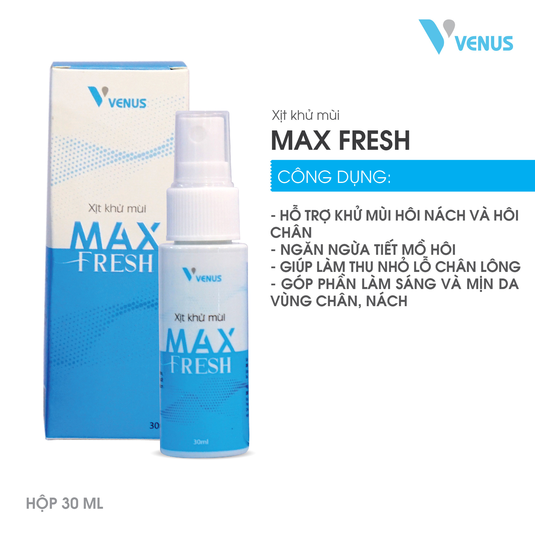 Max Fresh - Xịt khử mùi hôi nách và chân