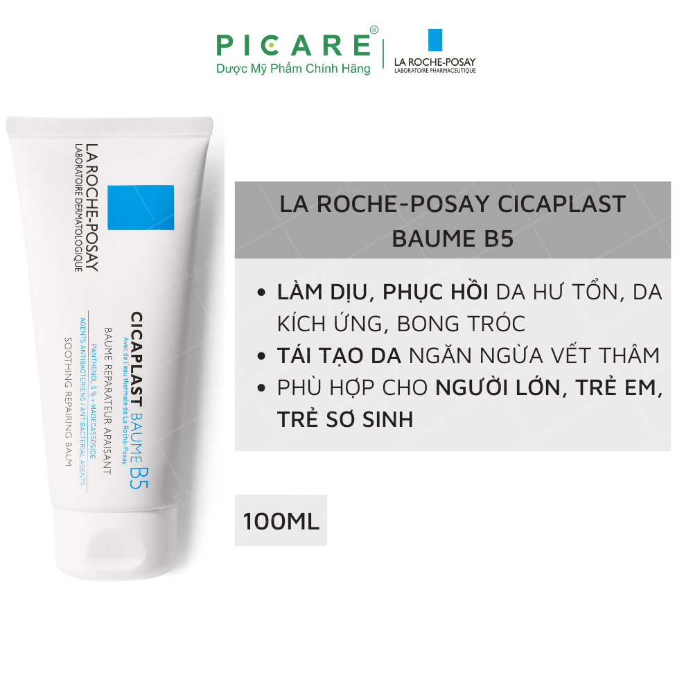 Kem dưỡng giúp làm dịu, làm mượt, làm mát & phục hồi da phù hợp cho trẻ em La Roche-Posay Cicaplast Baume B5 100ml