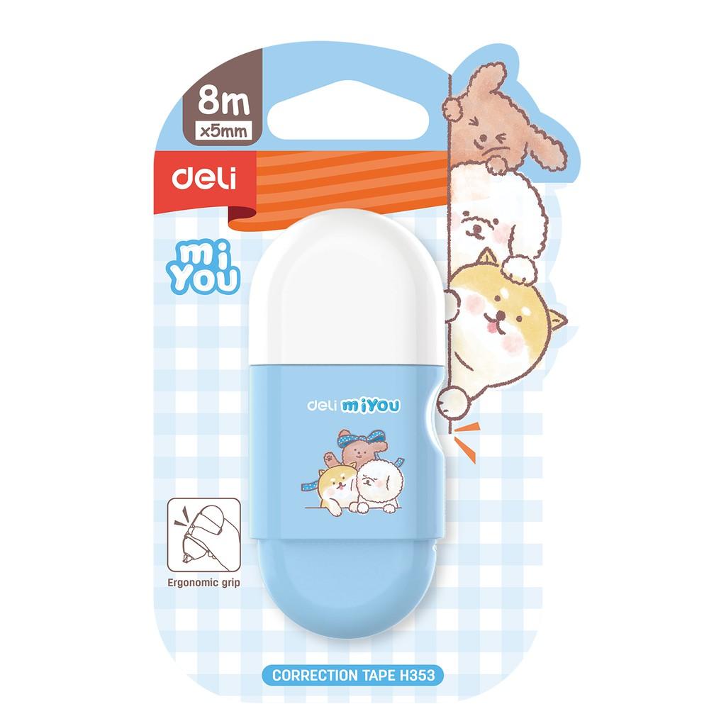 Băng xóa kéo băng xóa cute hình thú cưng ngộ nghĩnh Deli - Dài 6m / 8m - Phù hợp cho văn phòng, học sinh - EH352 / EH353