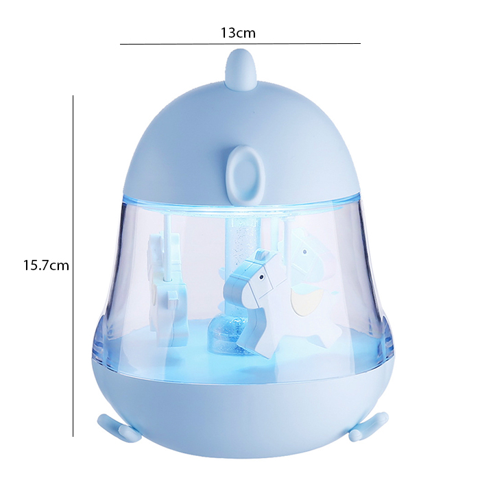 Hộp nhạc đèn led vòng quay ngựa gỗ