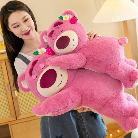 Gấu Bông Gấu Lotso Dâu, Gấu Tai Dâu Cao Cấp có mùi dâu- Hàng Nhập Khẩu Dễ Thương