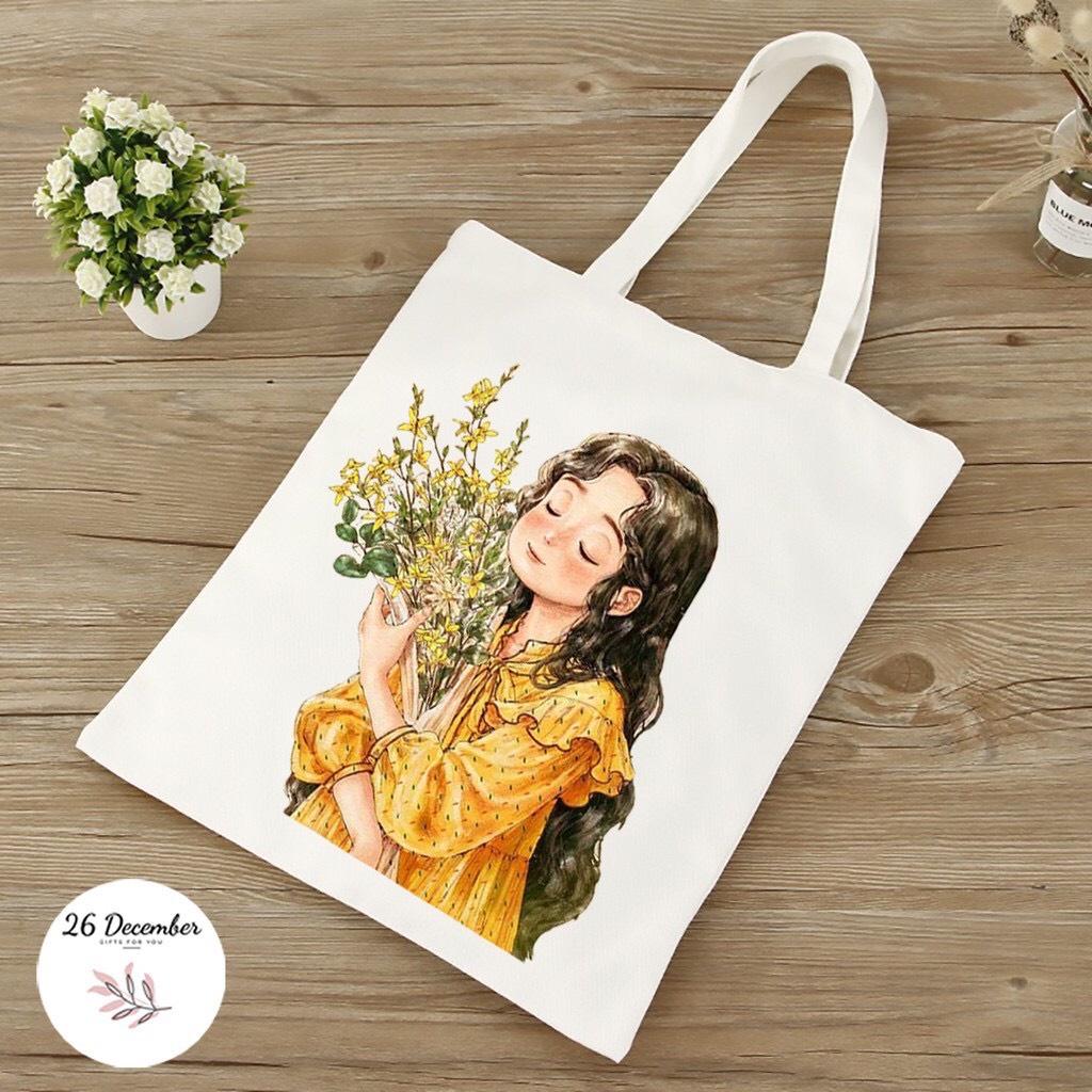 100 mẫu hot nhất Túi Tote Vải canvas Đẹp Cực Hot có khóa miệng