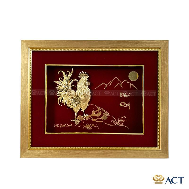 TRANH GÀ TRỐNG DÁT VÀNG