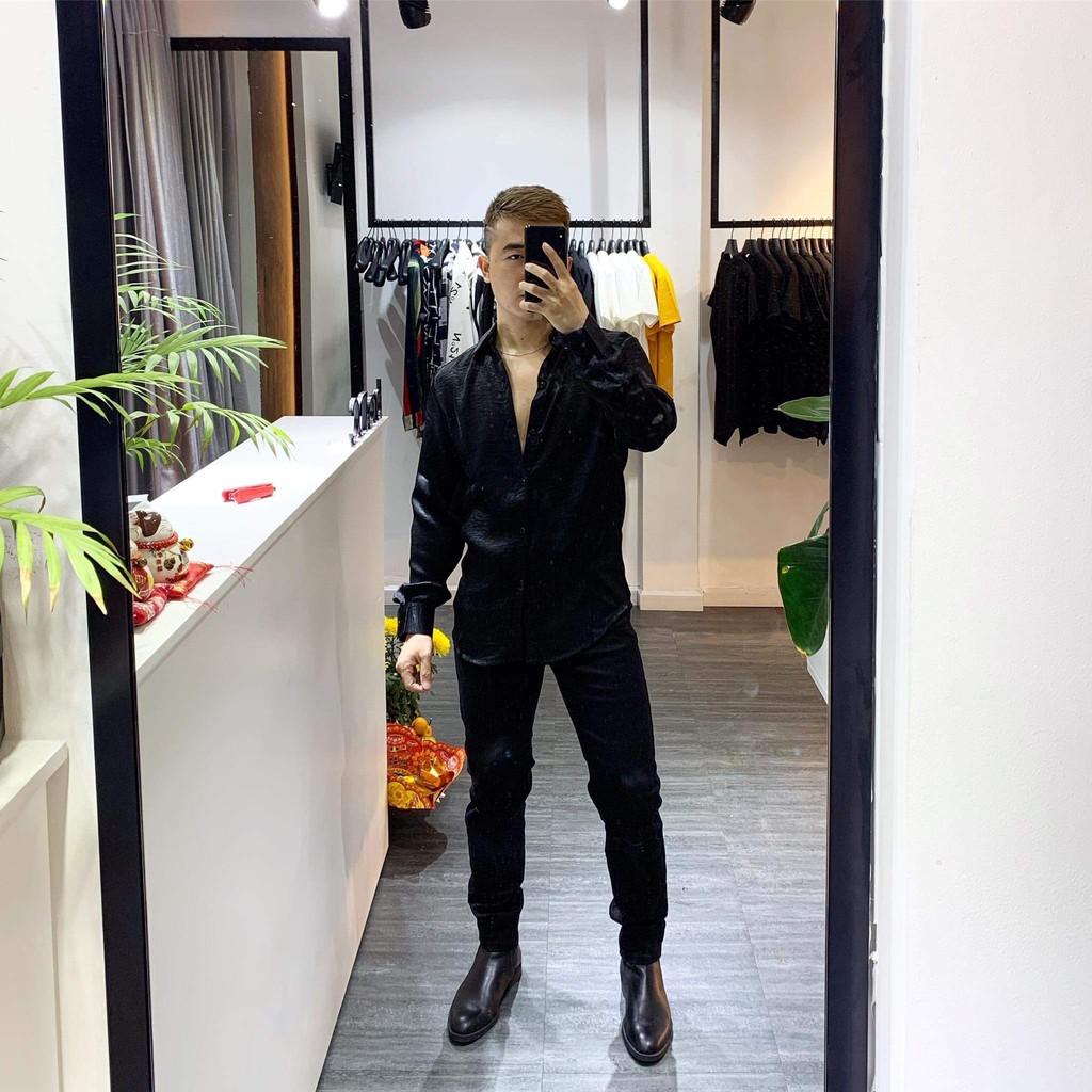 Sơ mi nam dài tay vải lụa cao cấp S61