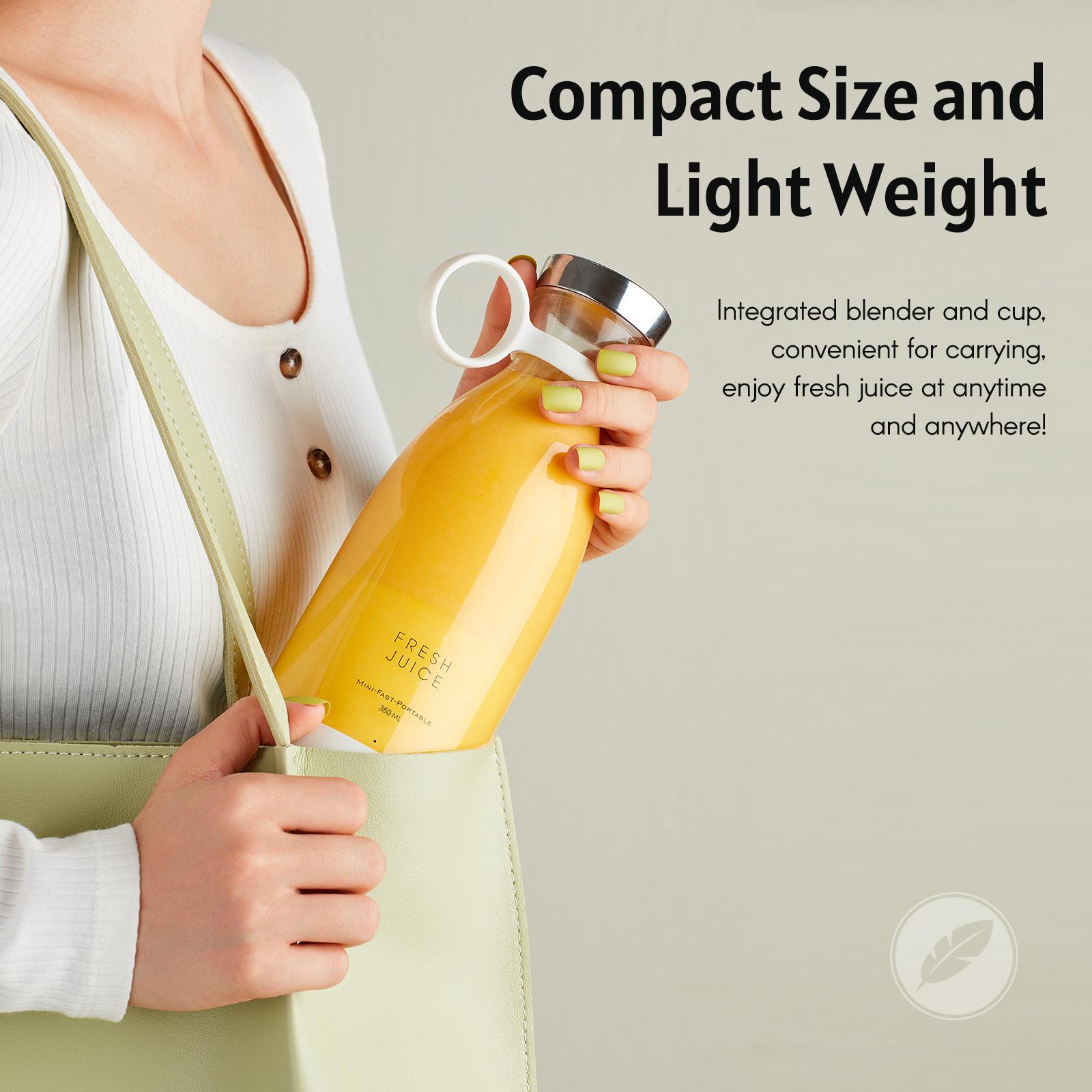 Máy xay sinh tố mini mini cầm tay 350ml Cup Juicer không dây sạc 4 lưỡi làm sinh tố, nghiền thức ăn cho trẻ em