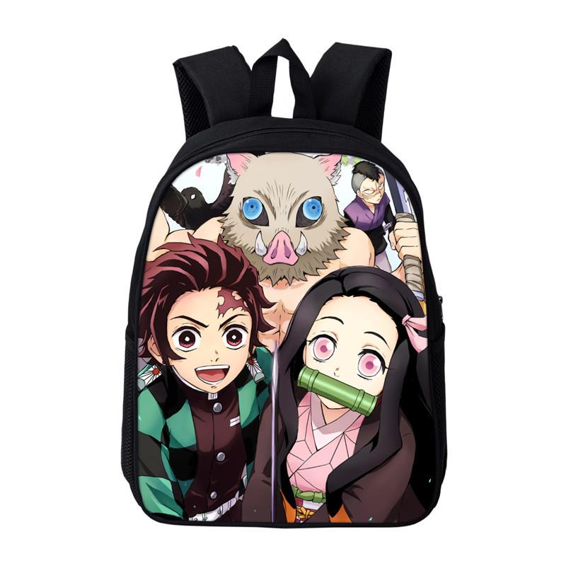 Anime Kamado Nezuko Ba Lô Cho Bé Demon Slayer Mẫu Giáo Túi Bookbags Trẻ Em Mini Trường Túi Trẻ Em Mầm Non Có Túi