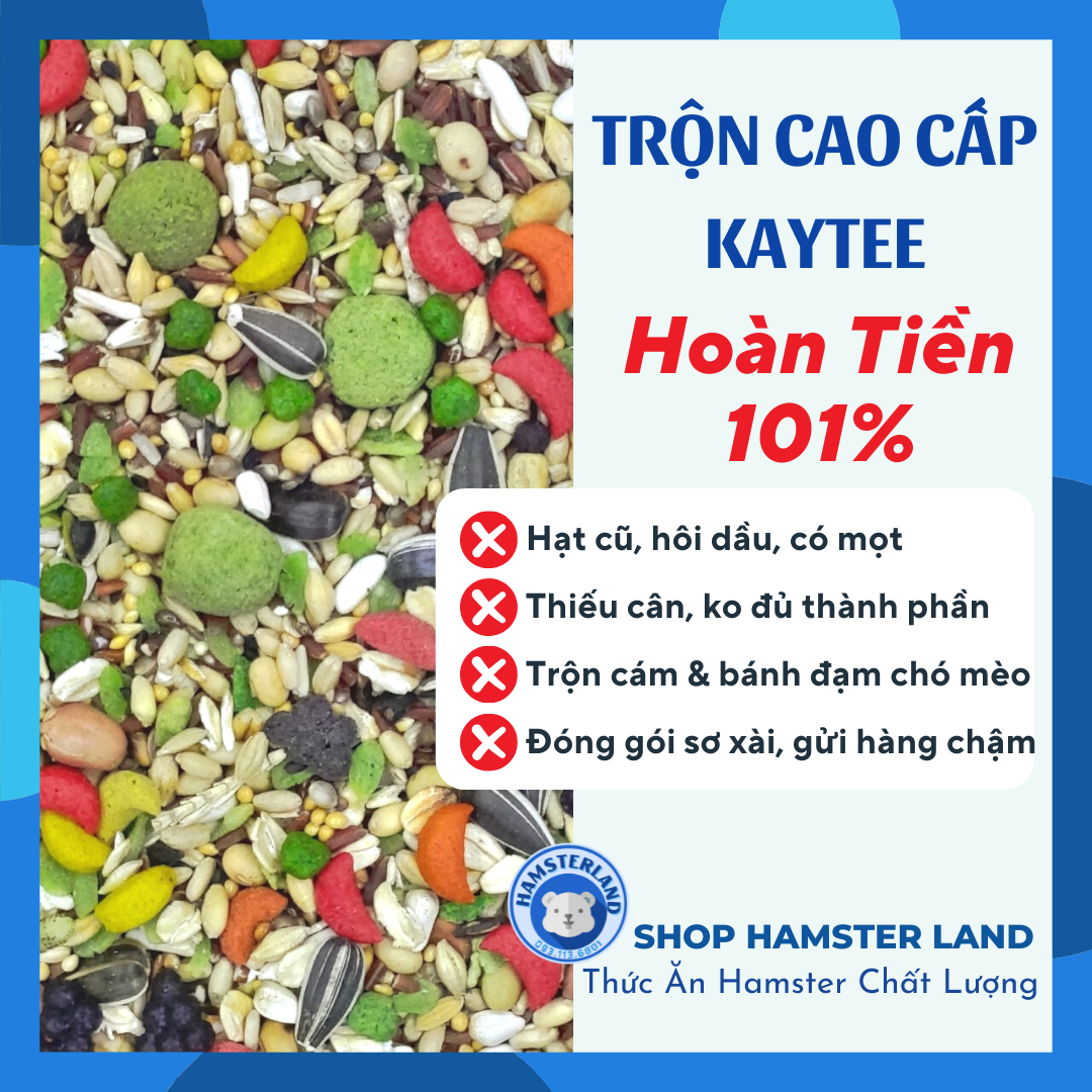 THỨC ĂN TRỘN CAO CẤP CHO HAMSTER Túi Zip 400g -Đậu Hạt Ngũ Cốc Dinh Dưỡng +Vitamin Thái +Bánh Rau Củ mài răng