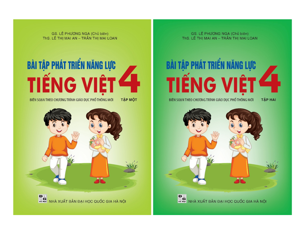 Sách - Combo Bài tập tiếng việt phát triển năng lực 4 - tập 1 + 2