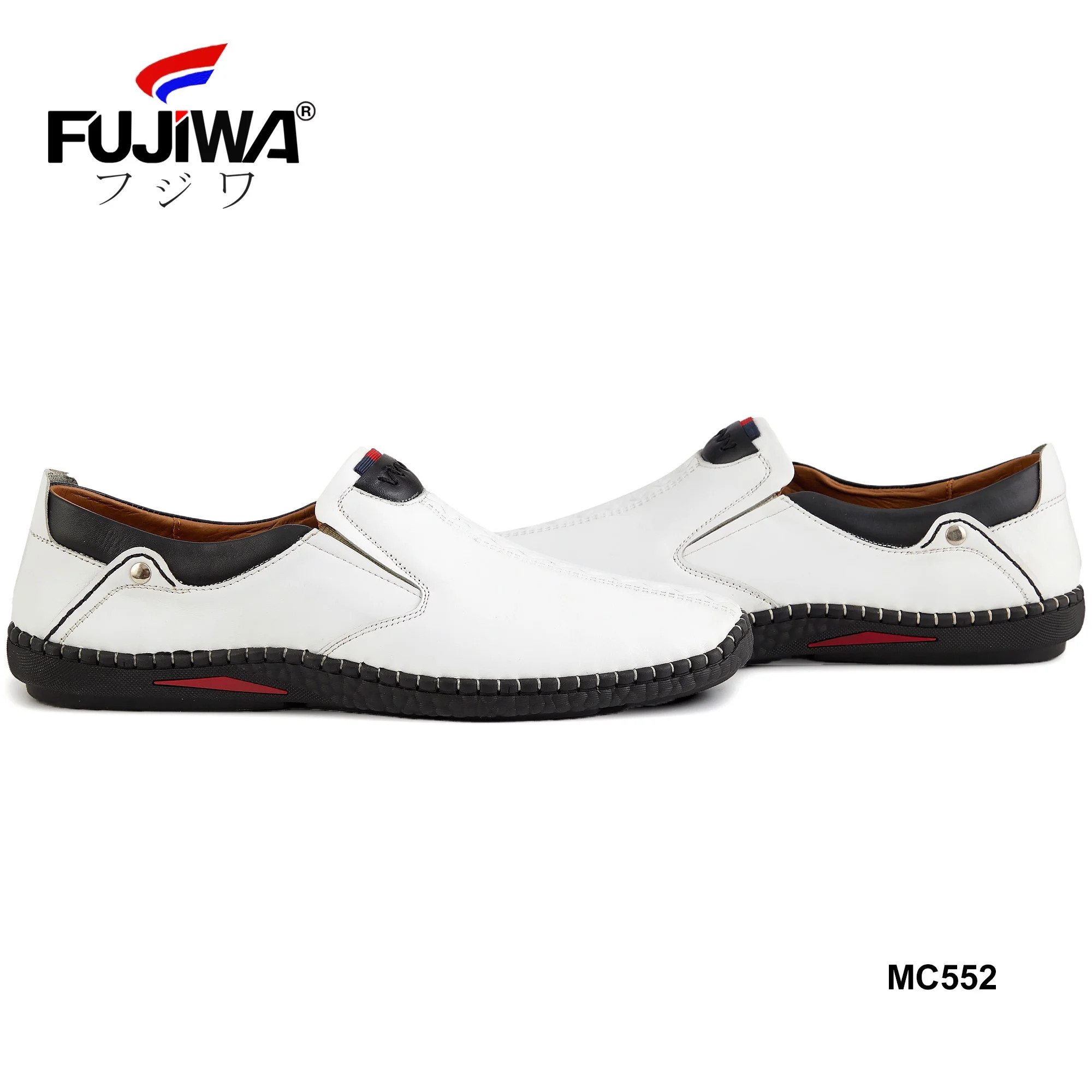 Giày Lười Giày Da Nam Cao Cấp Da Bò Fujiwa - MC552. Da bò cao cấp, đế cao su tạo độ bám tốt, bền bỉ theo thời gian