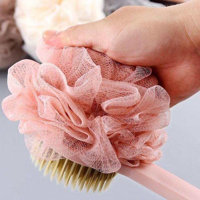 BÀN CHẢI CỌ LƯNG KÈM BÔNG TẮM XUẤT NHẬT ĐA NĂNG 2 ĐẦU KỲ CHÀ MASSAGE KHÔNG LÀM TỔN THƯƠNG DA