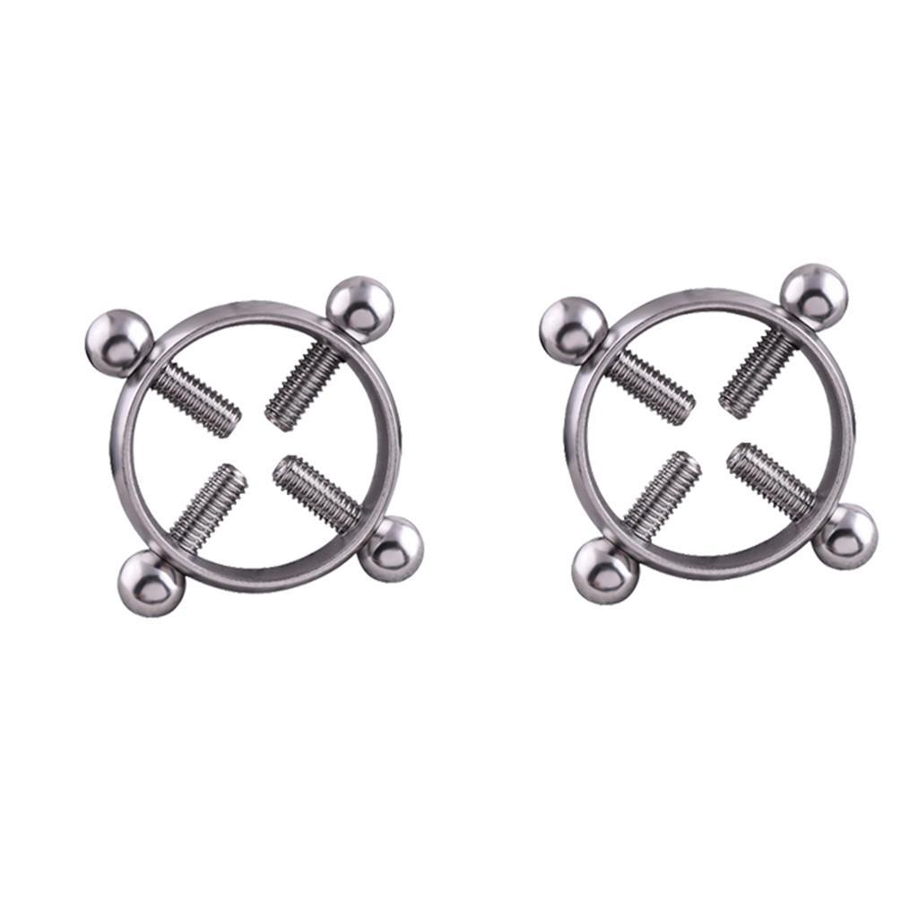 2pcs Stainless Steel Adjustable Screw Circle Barbell   Piercing