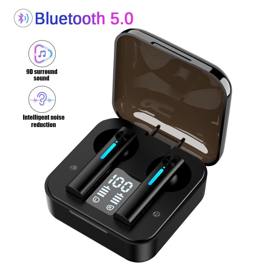 T13 Bluetooth HD Gọi Tai Nghe Không Dây Loại Bỏ Tiếng Ồn Thể Thao Tai Nghe Tai Nghe Nhét Tai Có Mic Màn Hình Hiển Thị LED