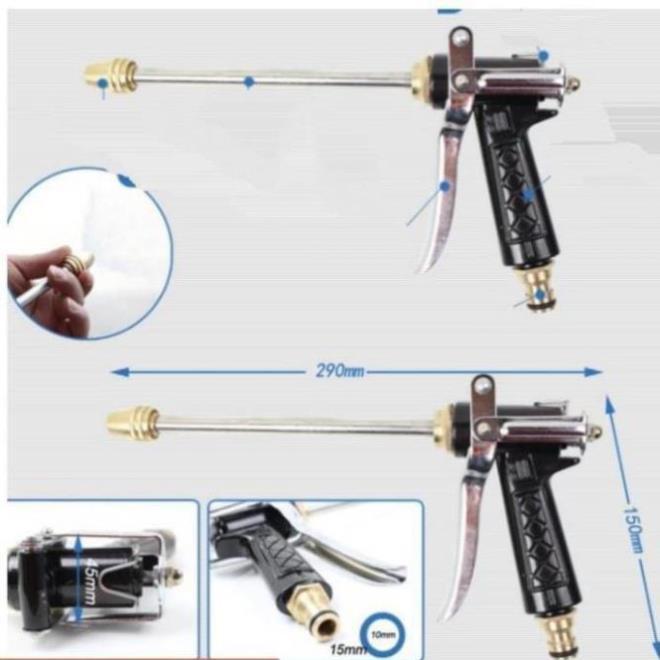 Vòi phun nước rửa xe tưới cây tăng áp thông minh giãn nở khi sử dụng 318709