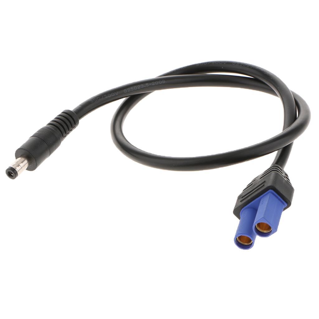 20 Inch EC5 to DC 5.5 Mm X 2.5 Mm Coaxial Cable Adapter Cable Black