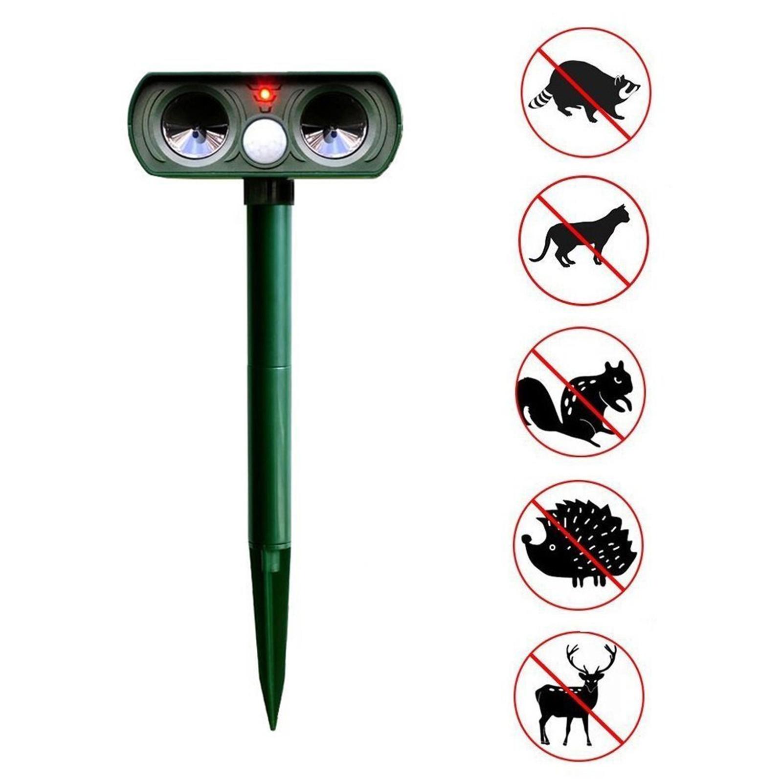 Máy đuổi sâu bọ, động vật đặt ngoài trời bằng sóng siêu âm tần số 25-61KHz sử dụng năng lượng mặt trời,không thấm nước