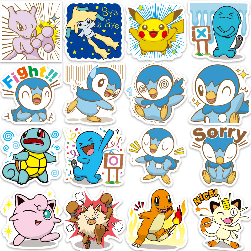 Bộ 80 miếng Sticker hình dán Pokemon