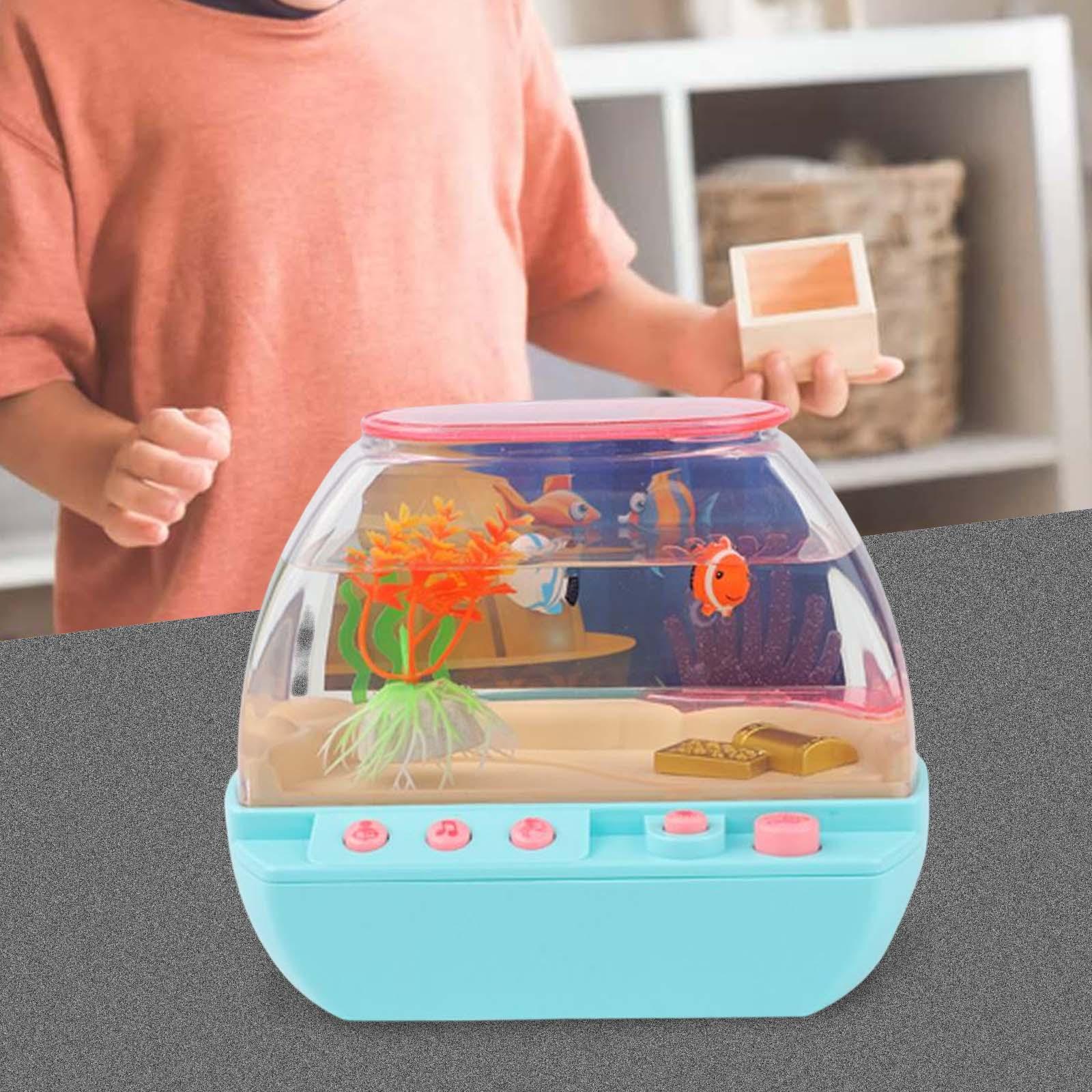 Aquarium toys tank aquarium mini Blue