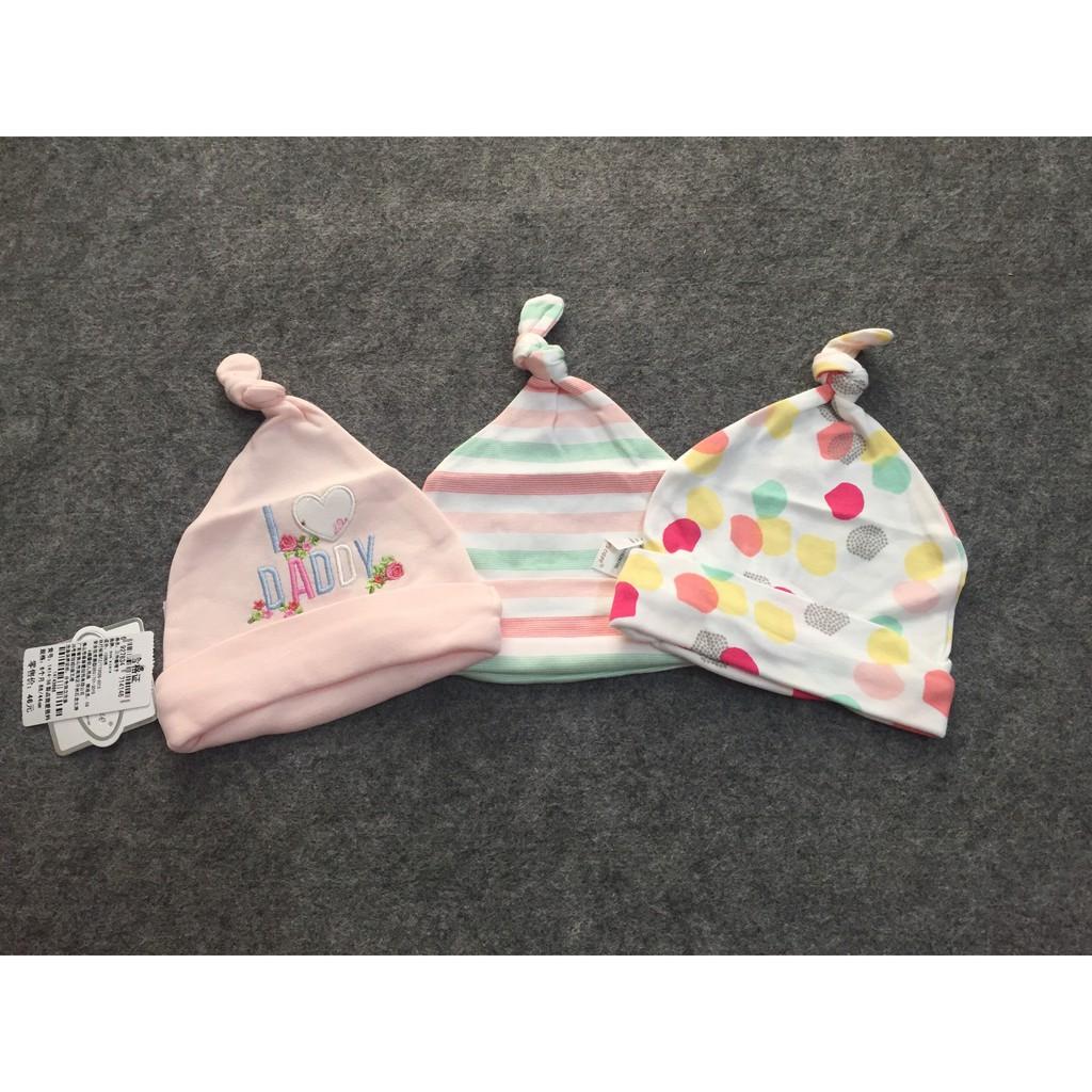  Mũ sơ sinh Momcare set 3c bé gái (0-6M)