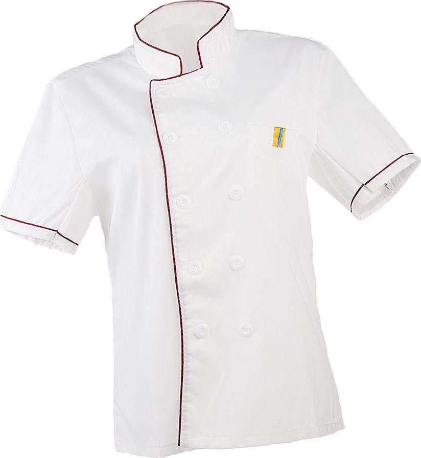 Men Women Chef Uniform Single Breasted Cook Short Sleeve Coat