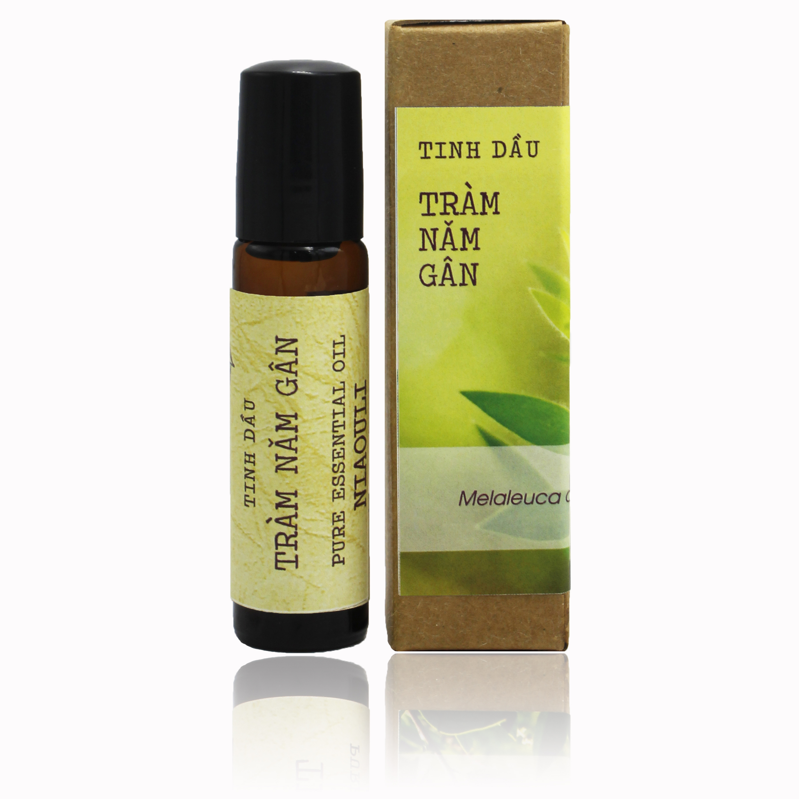 Tinh dầu Tràm 5 gân Làng Hạ 10ml (Chai bi lăn) - Tinh dầu chất lượng cao (với nguồn giống từ Úc), Giảm triệu chứng nghẹt mũi, muỗi đốt.